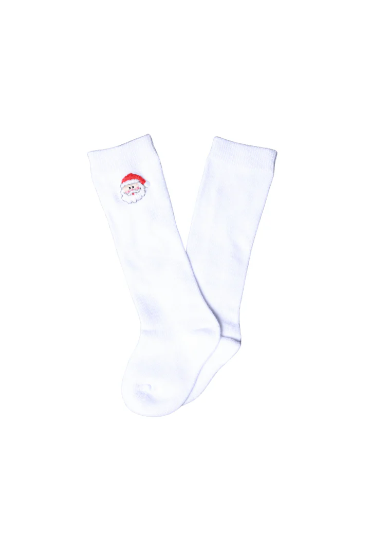 Embroidered Santa Socks