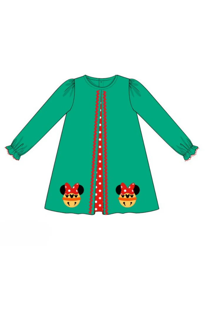 Applique Jingle Bell Mouse Dress - Image 2