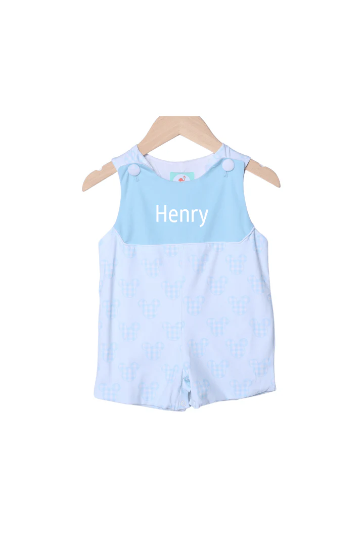 Blue Gingham Mouse Jon Jon