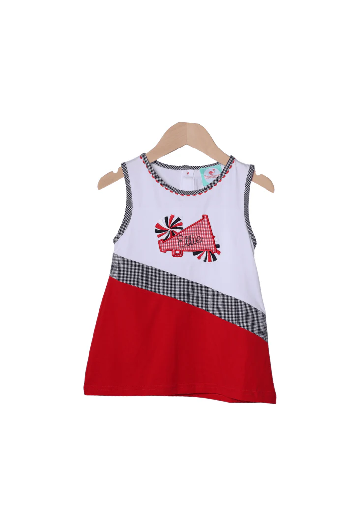 Embroidered Cheer Black and Red Dress