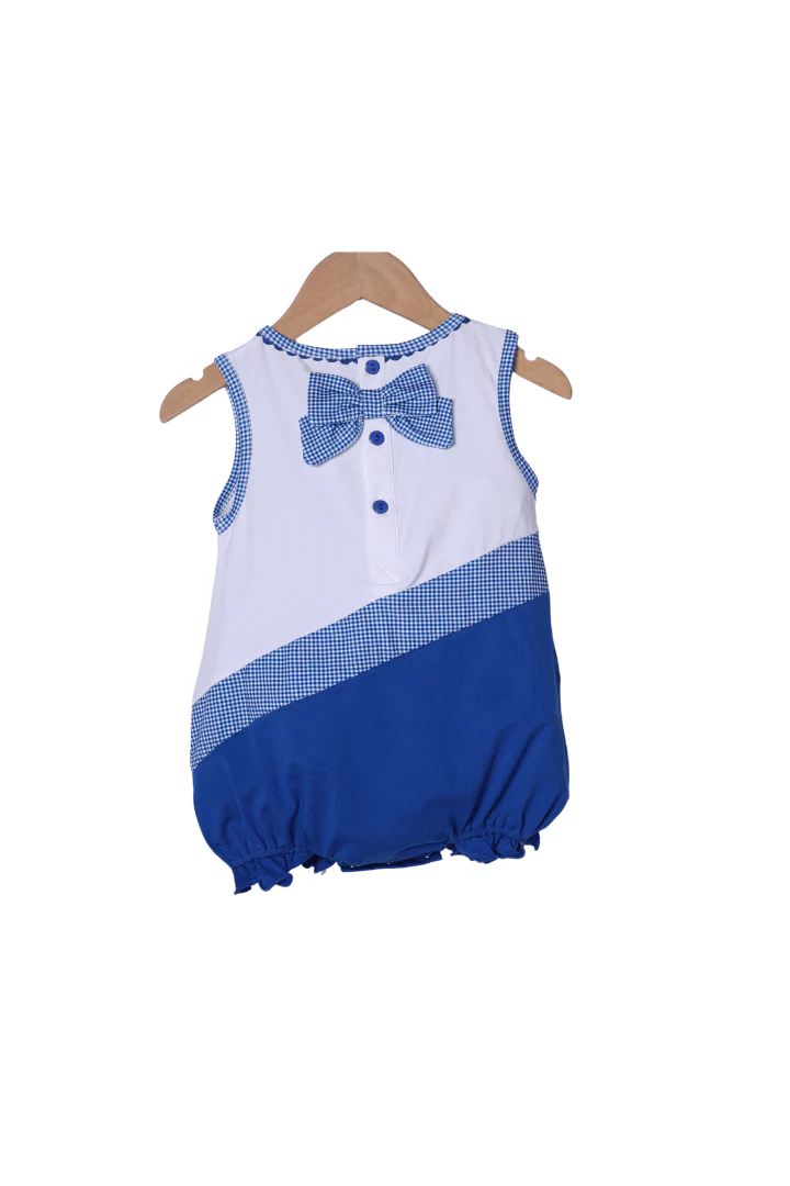 Embroidered Cheer Blue and White Bubble - Image 2