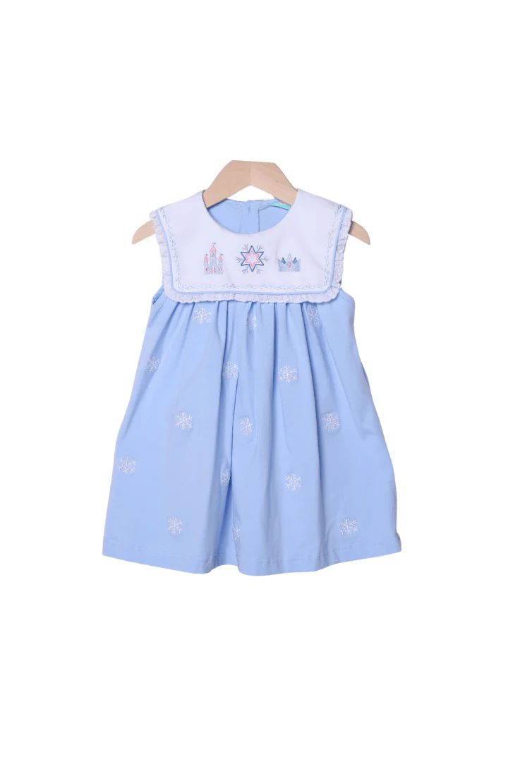 Embroidered Ice Princess Castle Dress