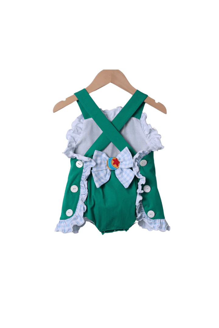 French Knot Cowboy and Friends Green Ruffle Bubble - Image 3