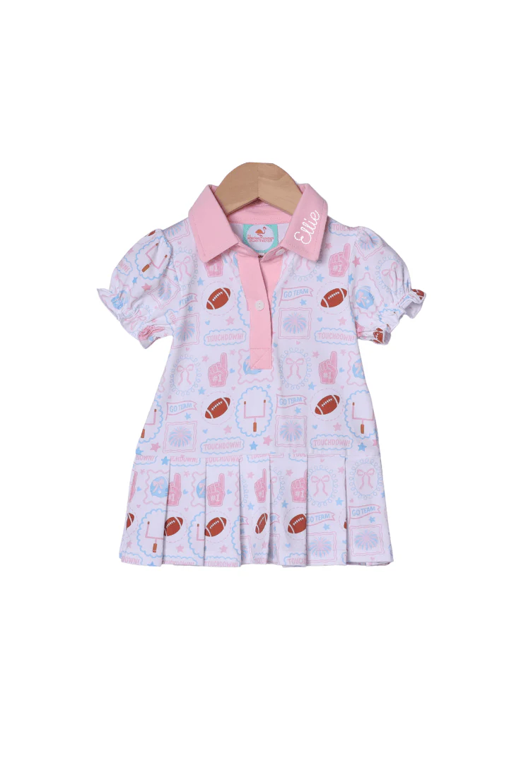Go Team Pink and Blue Dress