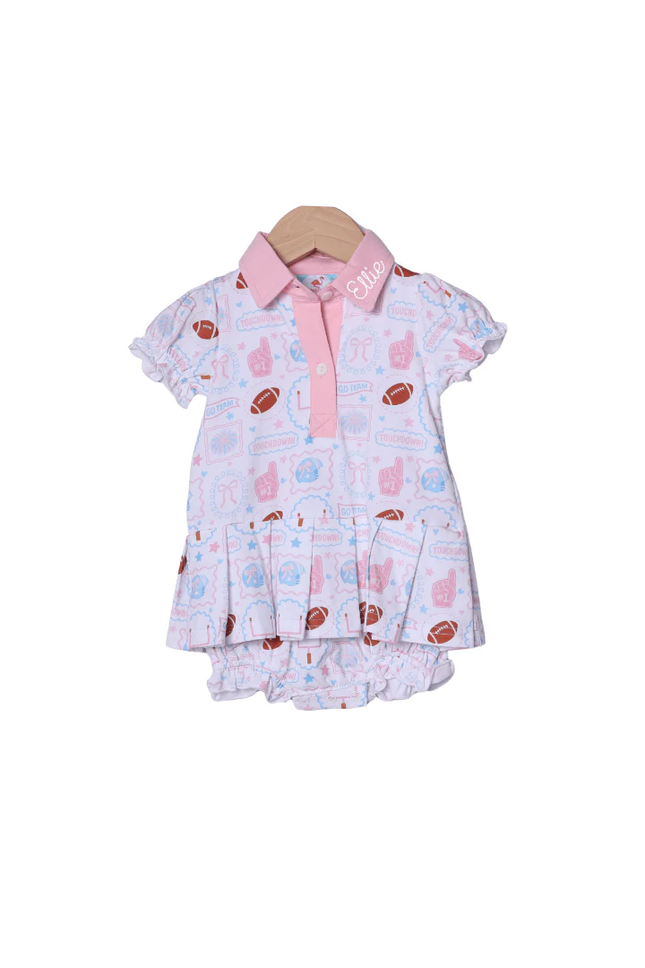 Go Team Pink & Blue Skirted Bubble