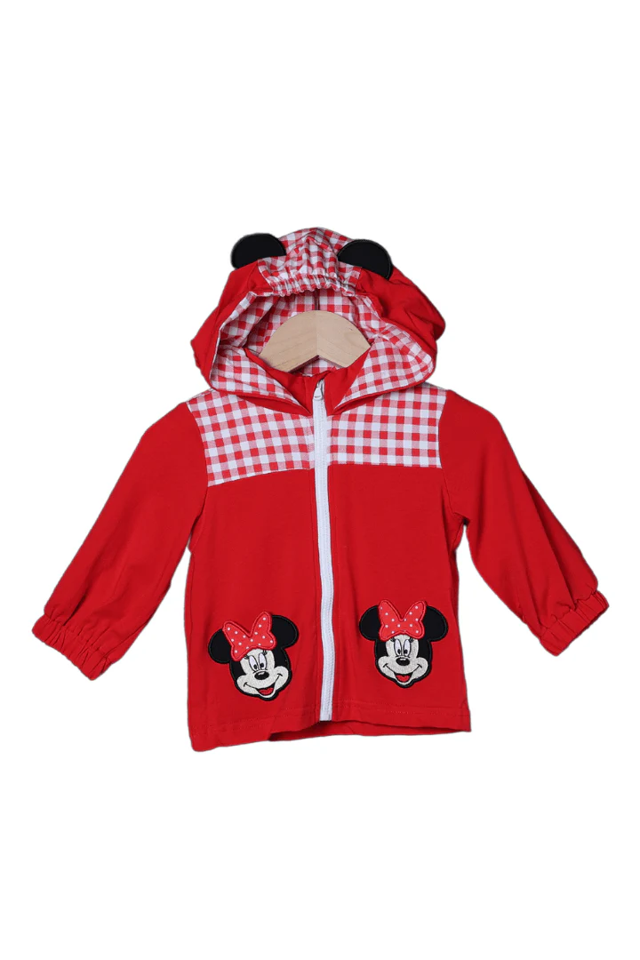 Mouse Bow Red Gingham Lightweight Jacket