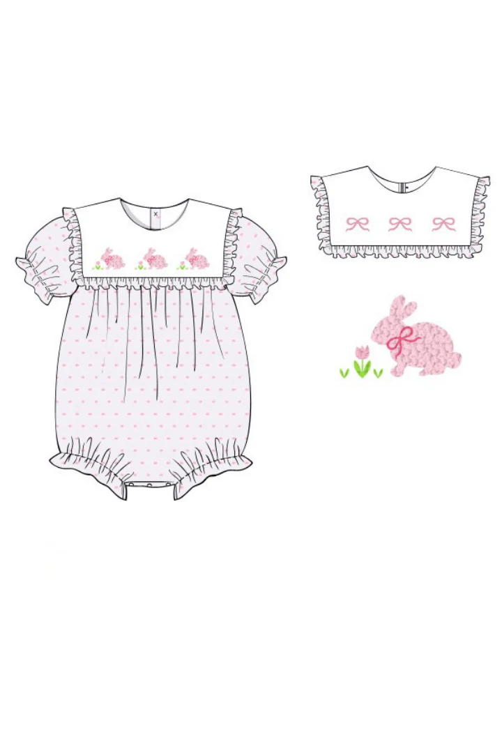 2 In 1 Interchangeable Spring Pink Swiss Dot Bubble - Image 6
