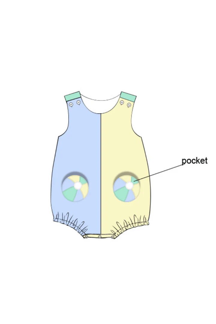 Applique Beach Ball Color Block Bubble - Image 2