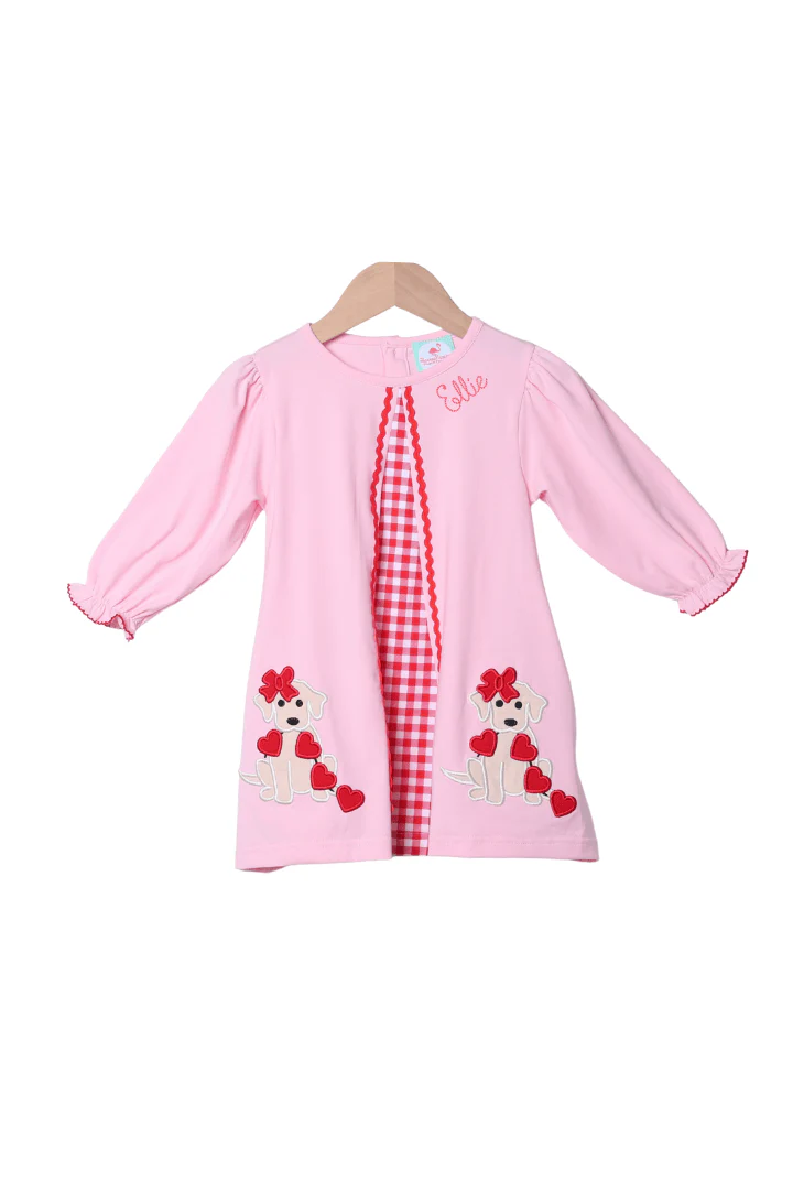 Applique Sweetheart Puppy Dress