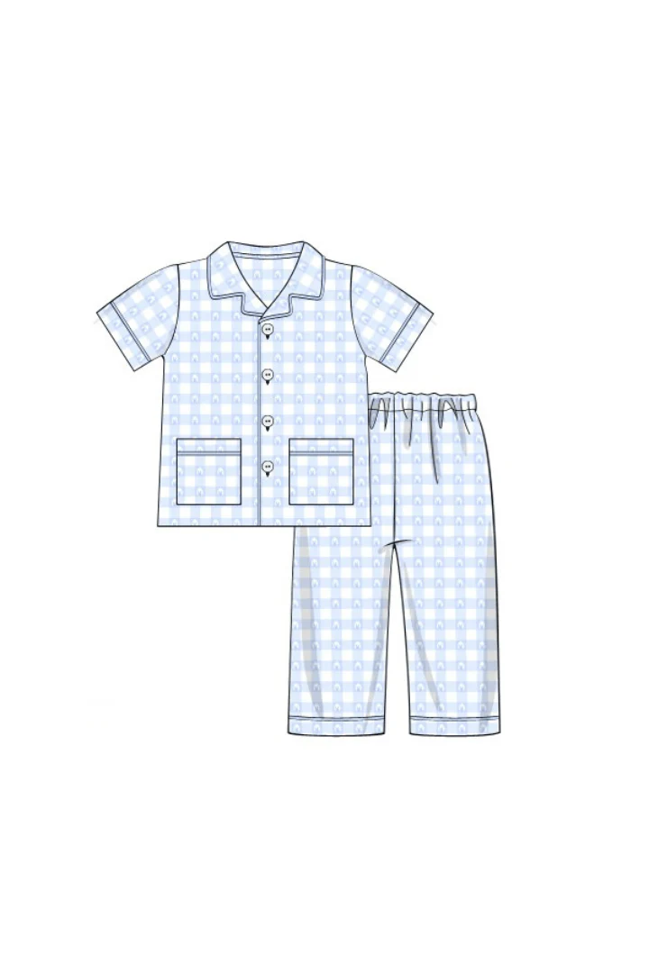 Blue Gingham Easter Lounge Set - Image 3