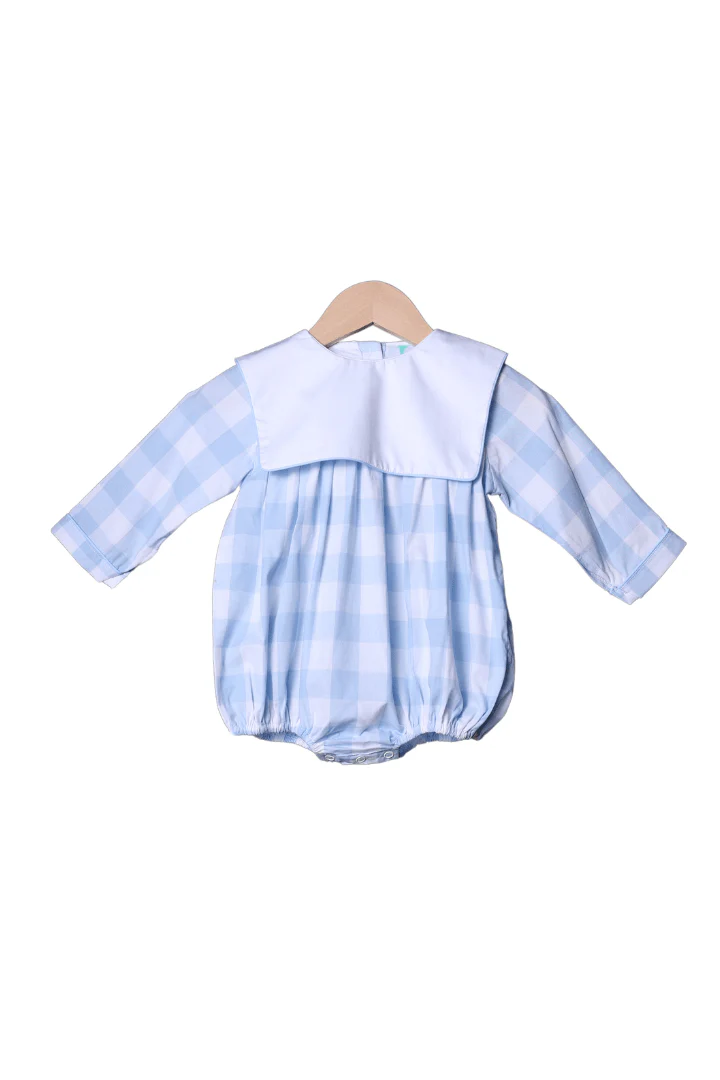 Blue Buffalo Check Long Sleeve Bib Bubble - Image 2