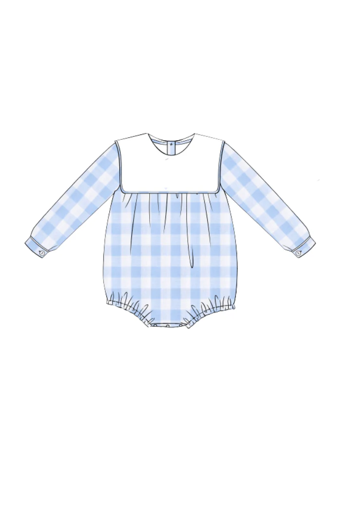 Blue Buffalo Check Long Sleeve Bib Bubble - Image 3