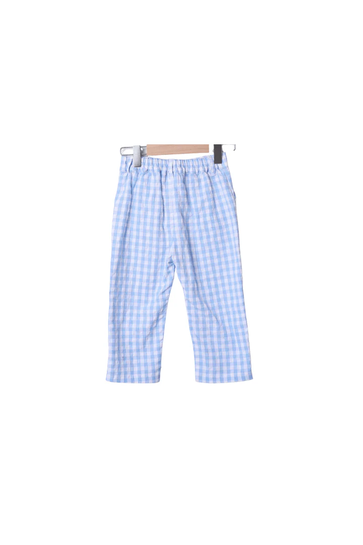 Blue Seersucker Turkey Pant Set - Image 3