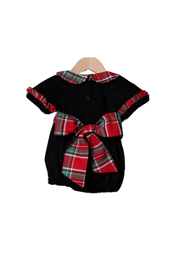 Christmas Plaid Corduroy Bow Bubble - Image 2