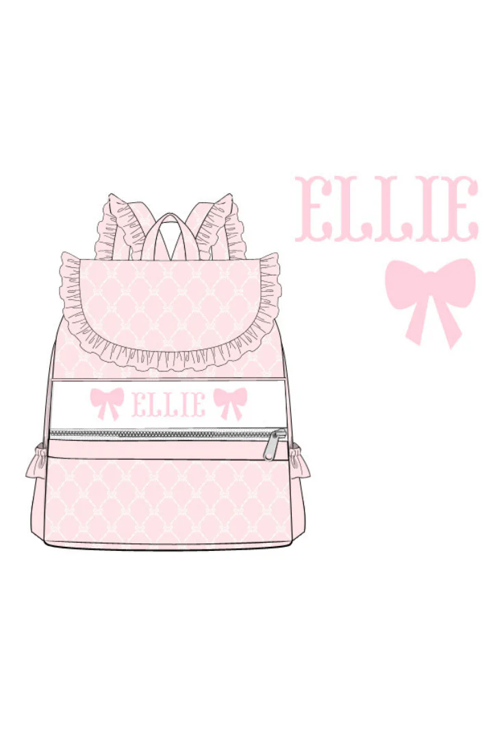 Pre-Order Custom Hand Smocked Custom Name Bow Backpack