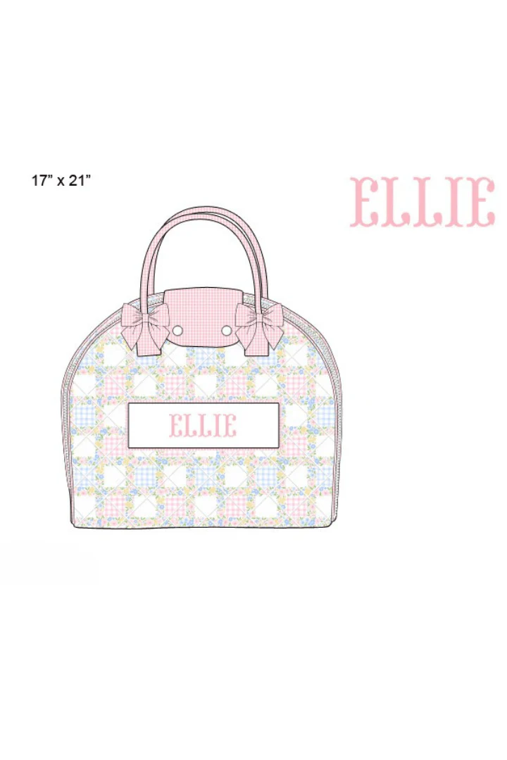 Pre-Order Custom Name Pastel Patchwork Luggage - Image 4
