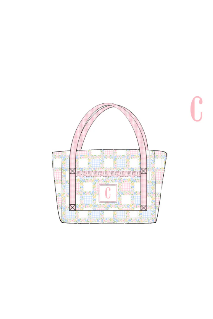 Pre-Order Custom Name Pastel Patchwork Luggage - Image 5