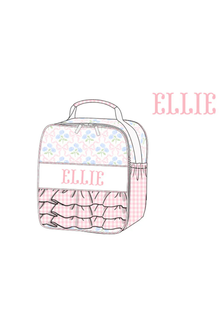 Pre-Order Custom Name Sweet Pink Hydrangea Bow Luggage - Image 7