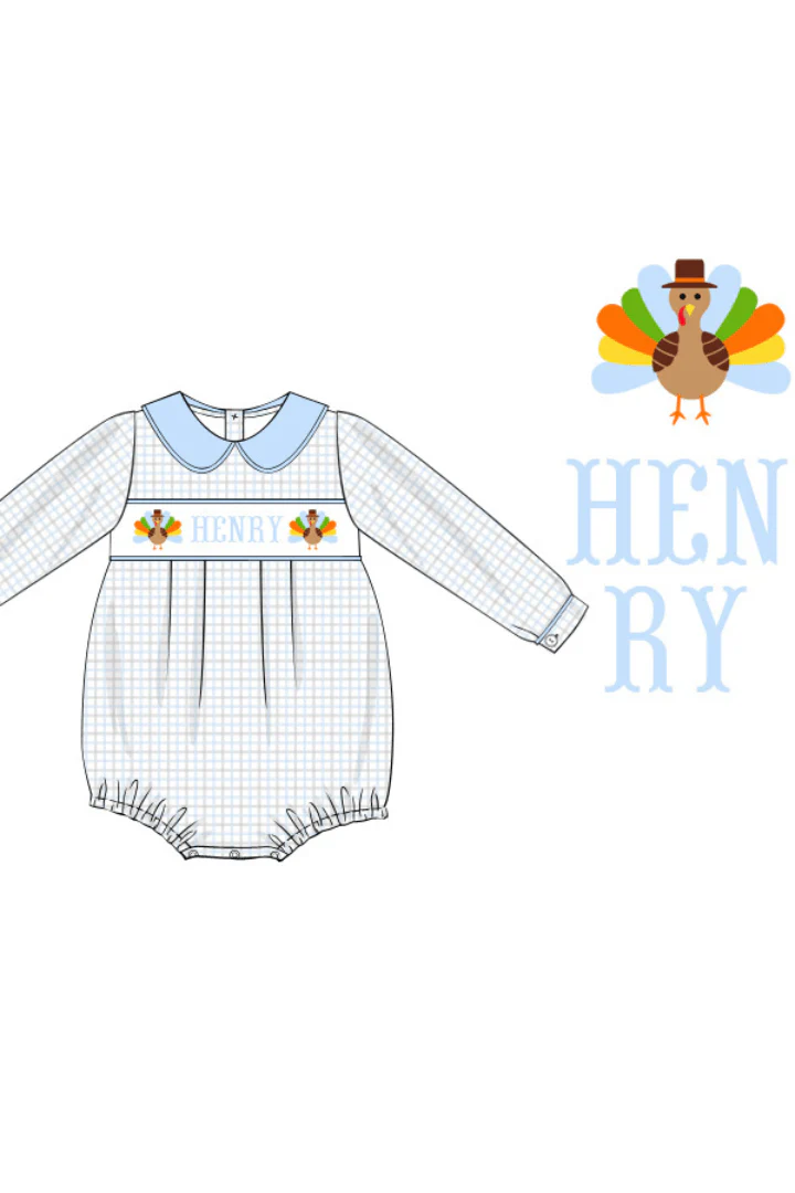 Pre-Order Custom Name Windowpane Turkey Bubble