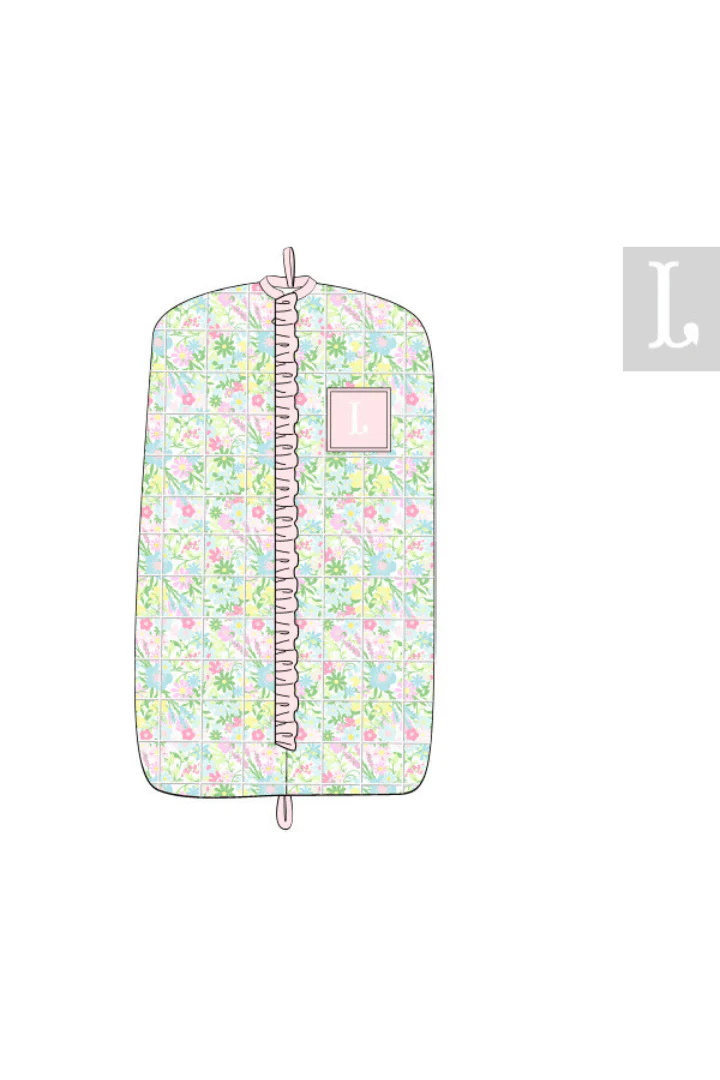 Pre-Order Custom Name Smocked Ellie Floral Garment Bag