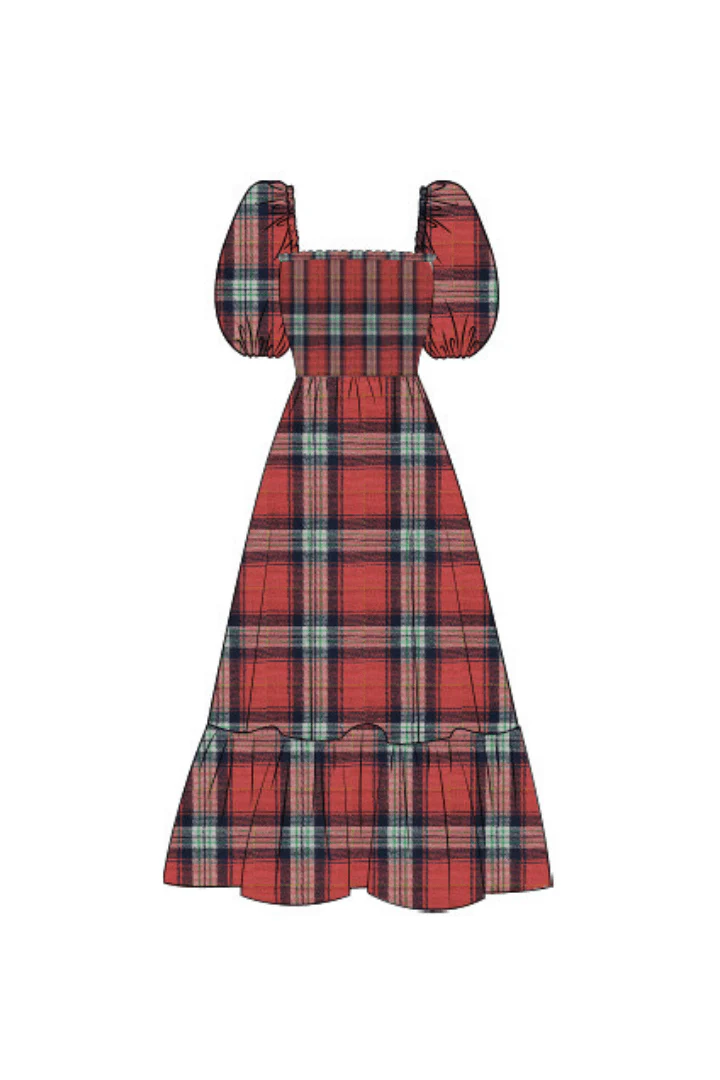 Pre-Order Custom Tartan Plaid Mom Matching Dress