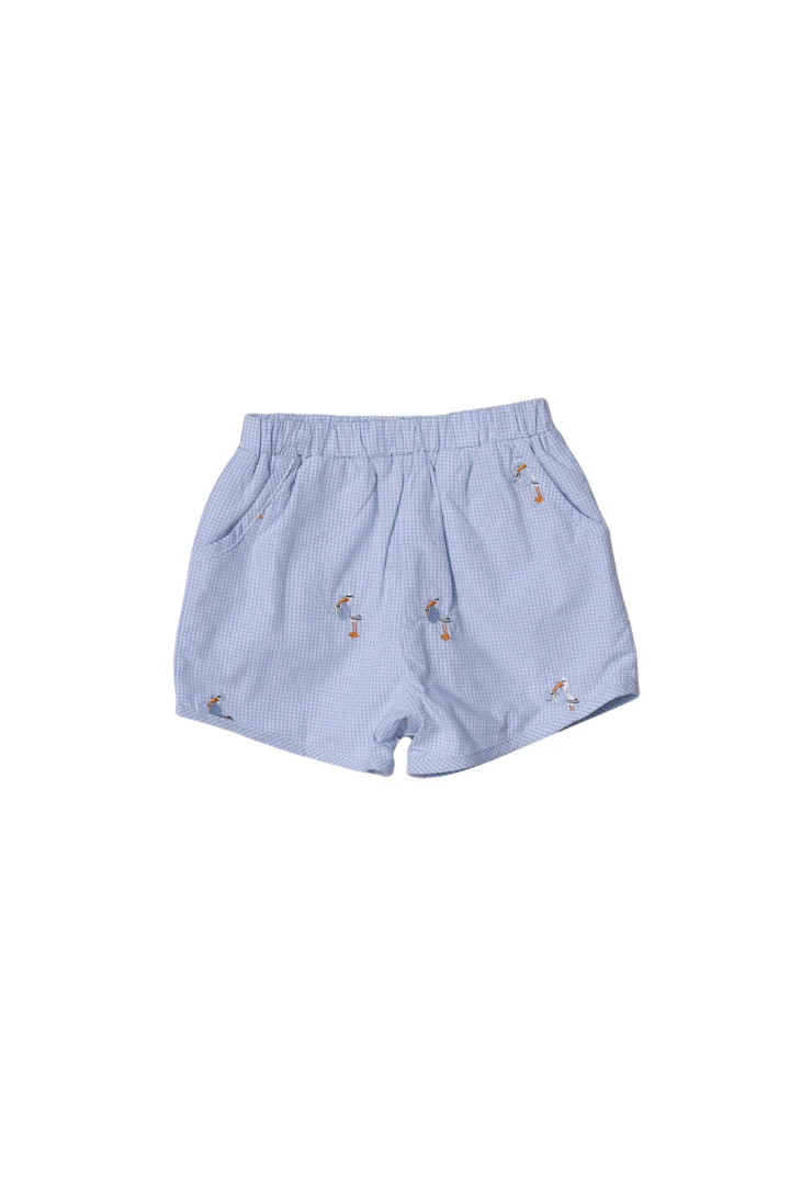 Embroidered Big Brother Blue Gingham Short Set - Image 2
