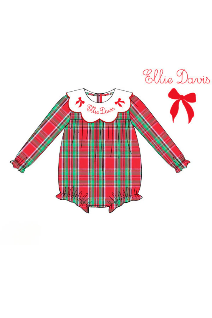 Pre-Order Embroidered Custom Name Traditional Christmas Bubble