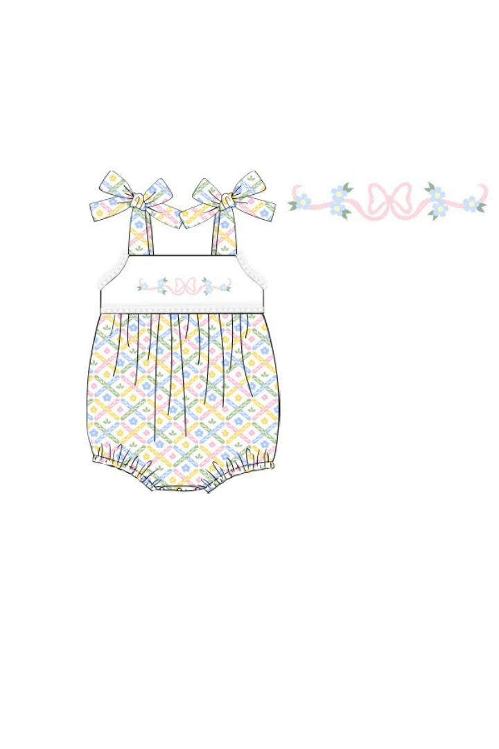 Hand Embroidered Sweet Colorful Floral Bubble - Image 2