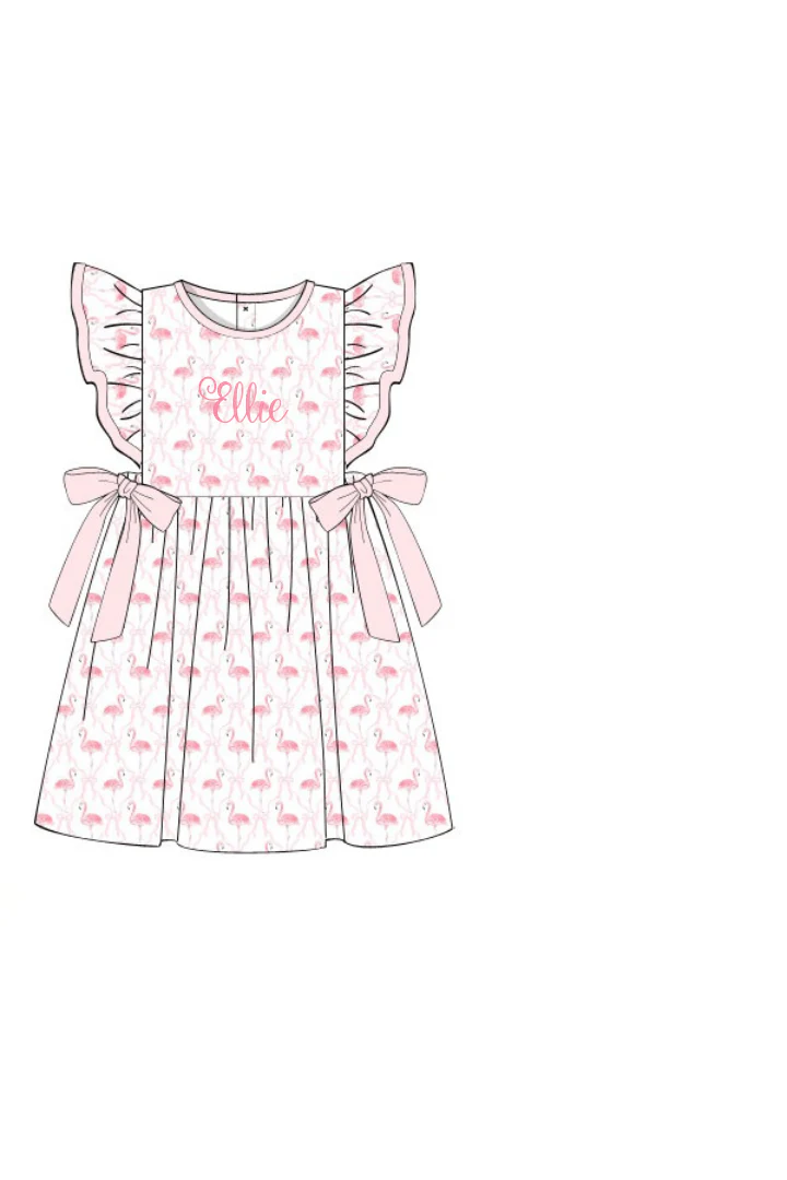 Fancy Flamingo Ruffle Dress - Image 2