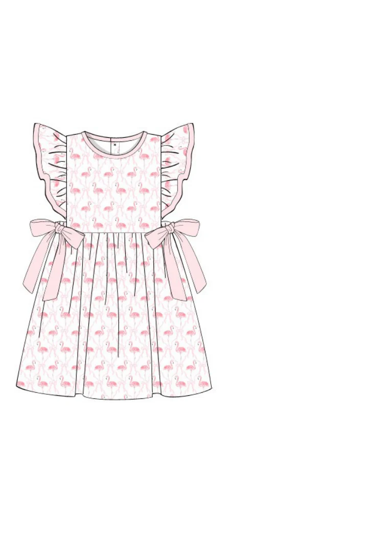 Fancy Flamingo Ruffle Dress - Image 3
