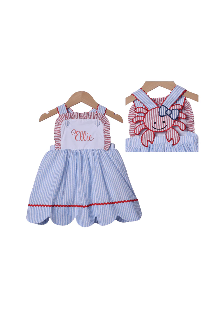 Feeling Crabby Seersucker Dress