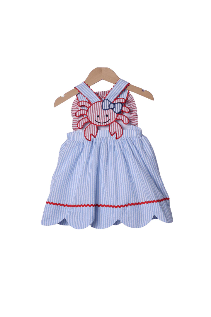 Feeling Crabby Seersucker Dress - Image 3