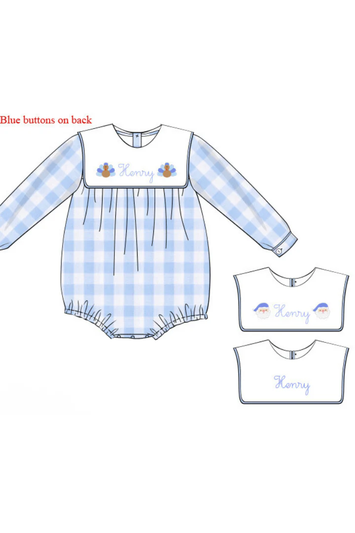 Pre-Order Custom Name Gingham Interchangeable Bubble