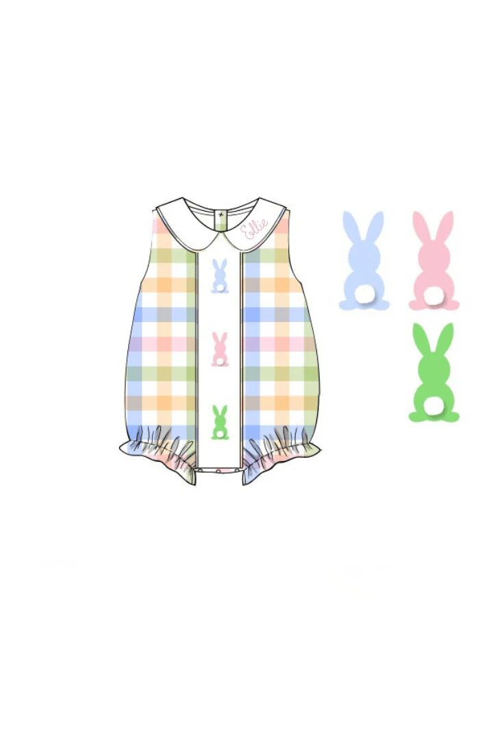 French Knot Pastel Peeps Buffalo Check Bubble - Image 2