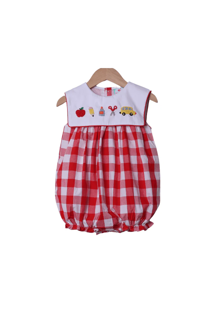 French Knot School Supplies Red Gingham Bubble - Image 2