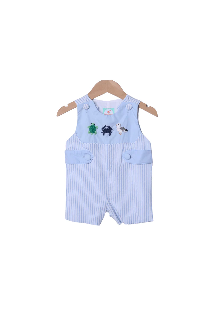 French Knot Sea Island Blue Stripe Jon Jon