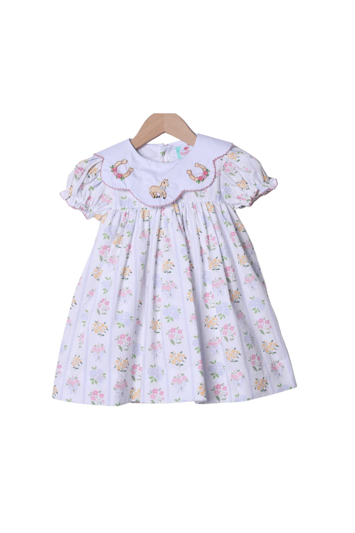 Hand Embroidered Run For The Roses Dress