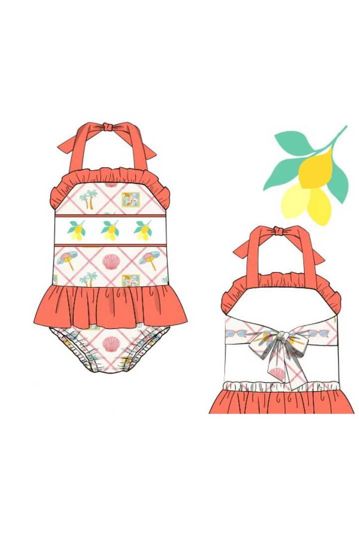 Hand Embroidered Seaside Charm Smocked Swimsuit - Image 3