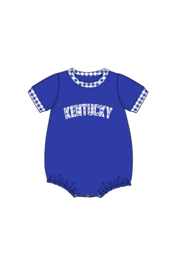 Kentucky Blue Gingham Knit Bubble - Image 2