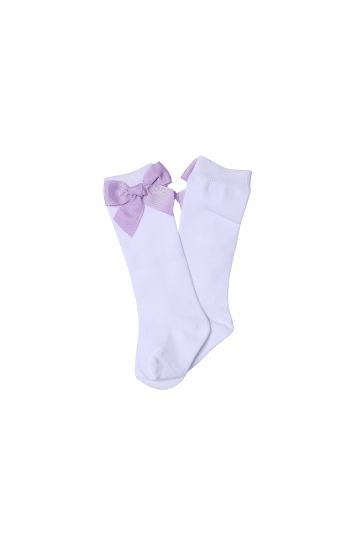 Lavender Bow Socks