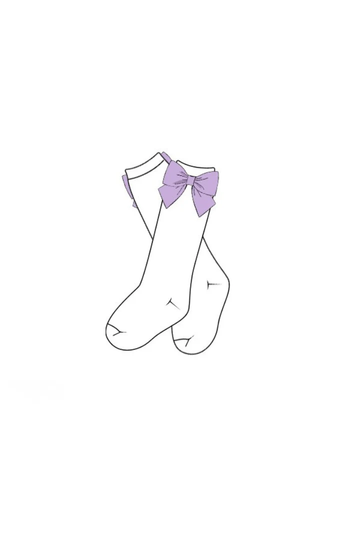 Lavender Bow Socks - Image 2