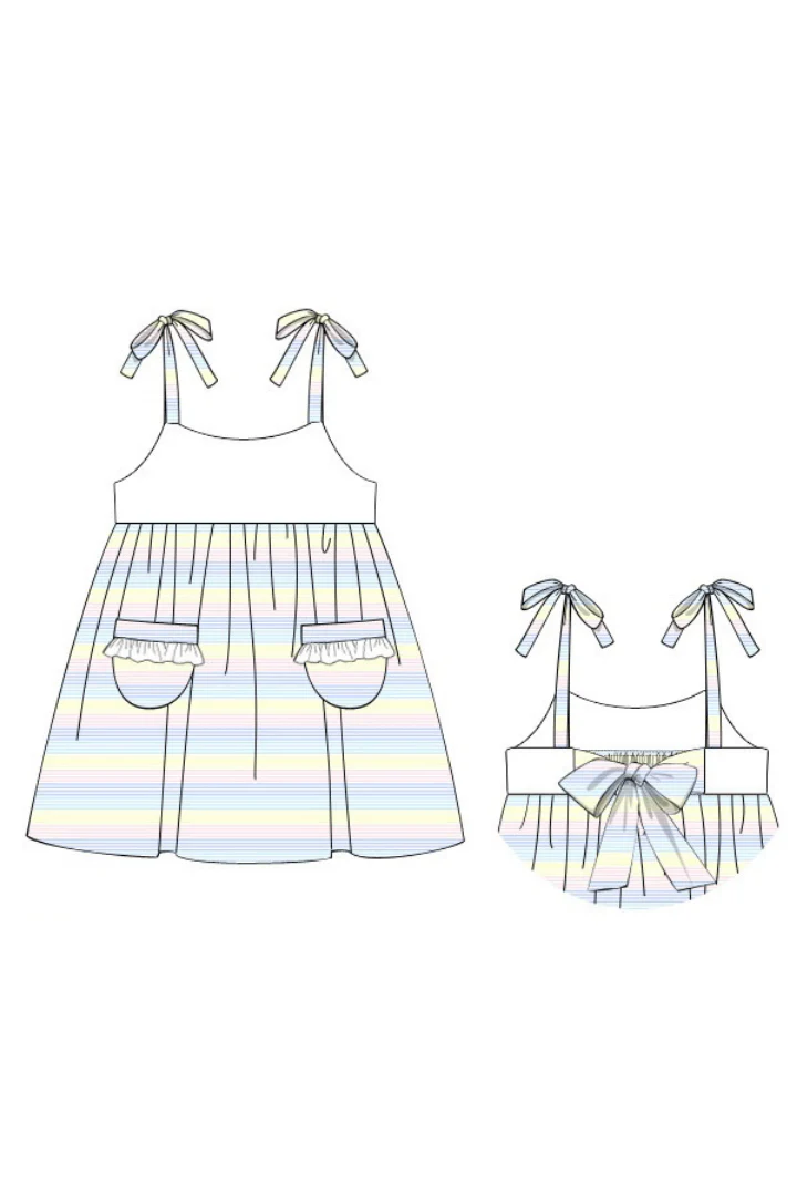 Pastel Stripes Sun Dress - Image 4