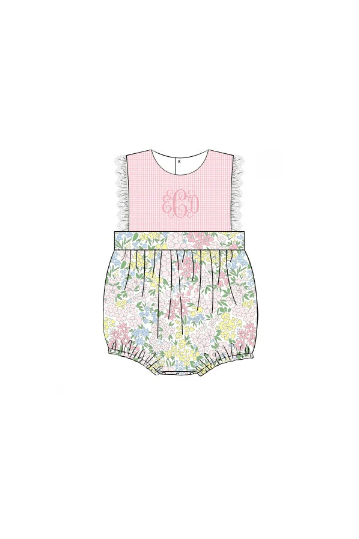 Pink Floral/Gingahm Bubble - Image 2