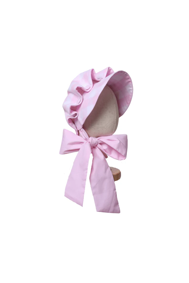 Pink Buffalo Check Bonnet - Image 3