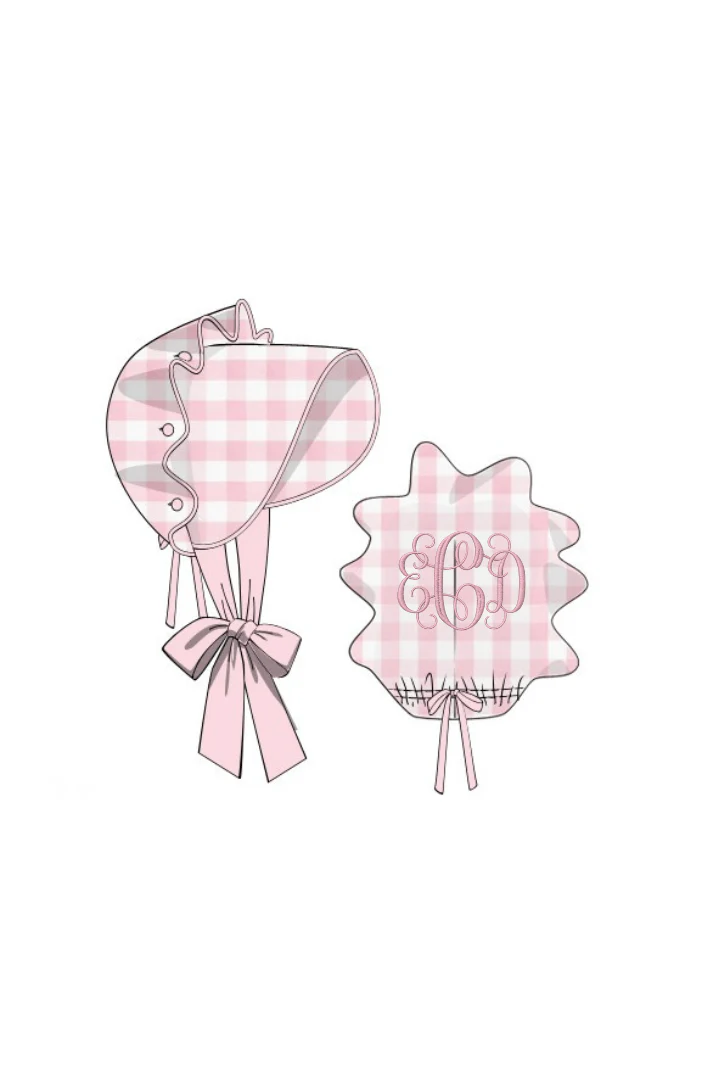 Pink Buffalo Check Bonnet - Image 6