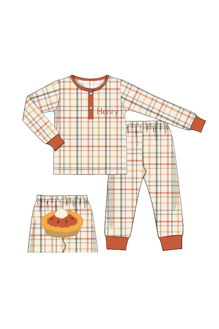 Pre-Order Pumpkin Pie Plaid Lounge Set