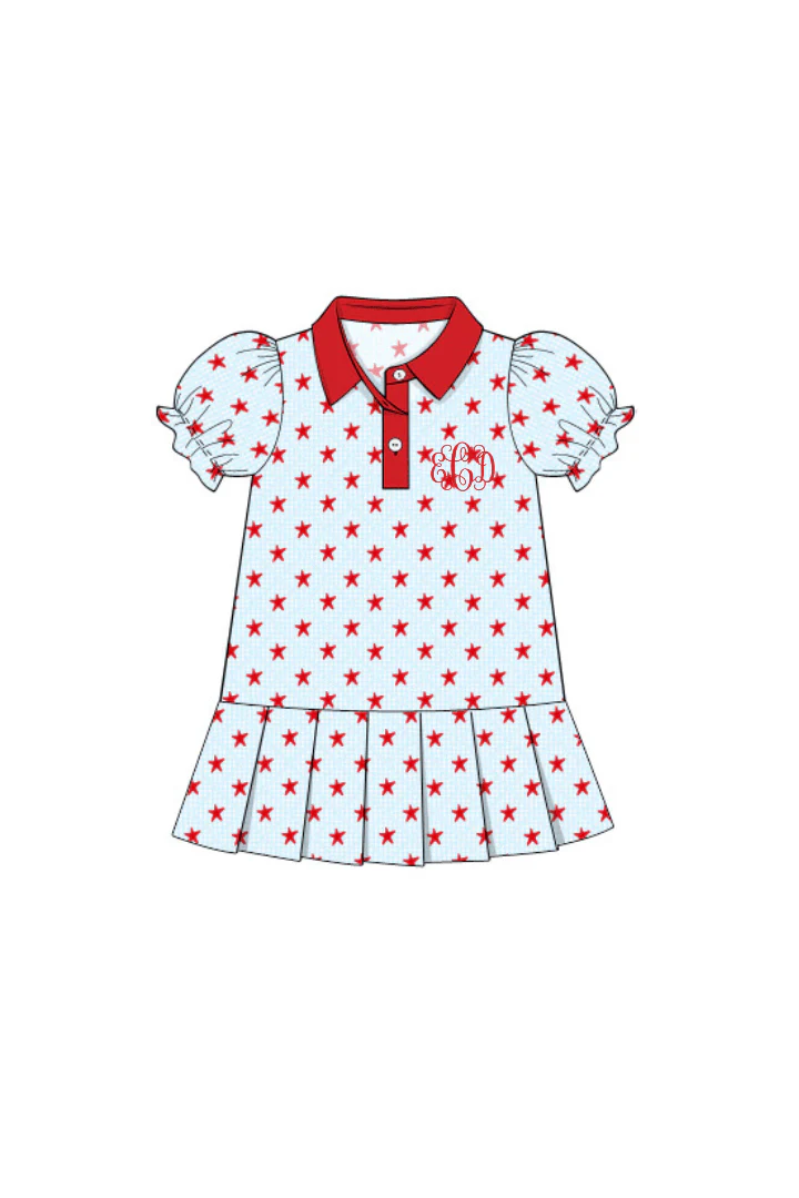 Red Star Tennis Dress - Image 2
