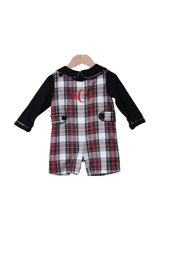 Red Tartan Plaid Jon Jon 2pc Set