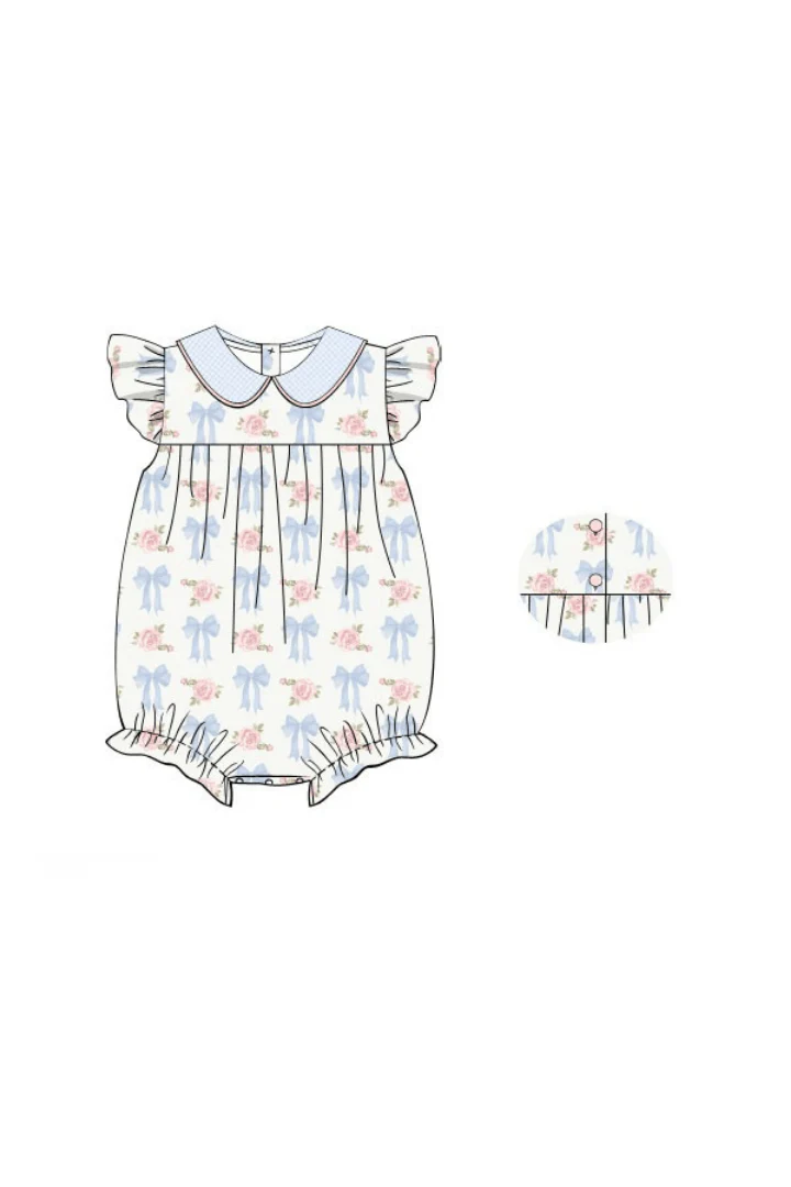 Roses and Bows Flutter Sleeve Bubble - Image 2
