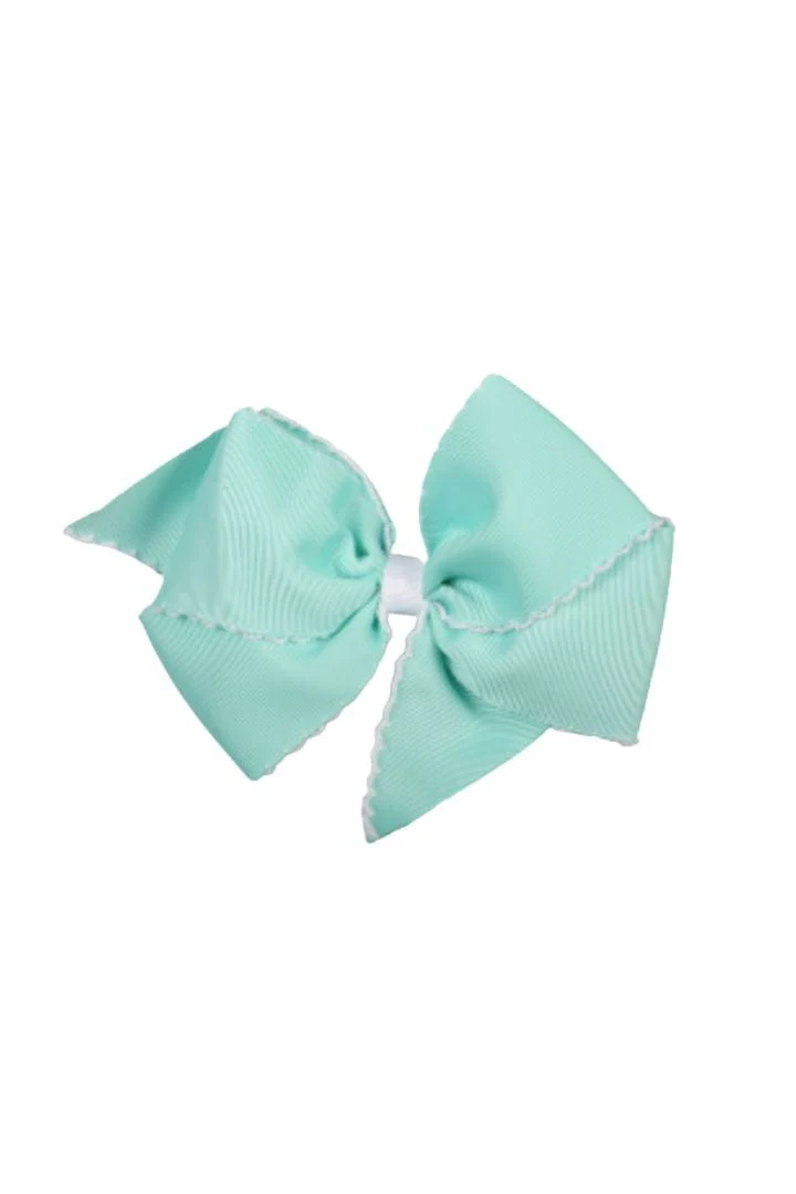 Scalloped Edge Grosgrain Bow Mint